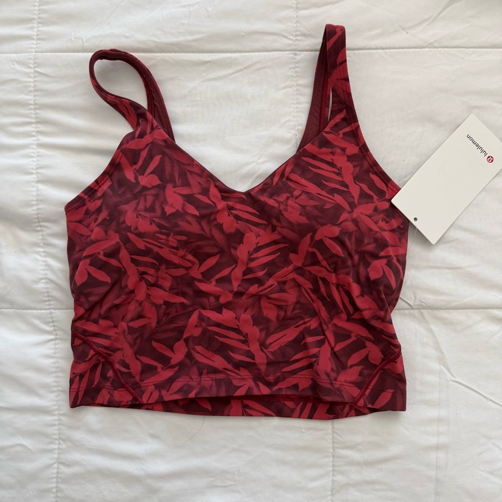 Lululemon Athletica Red Patterned Align Tank